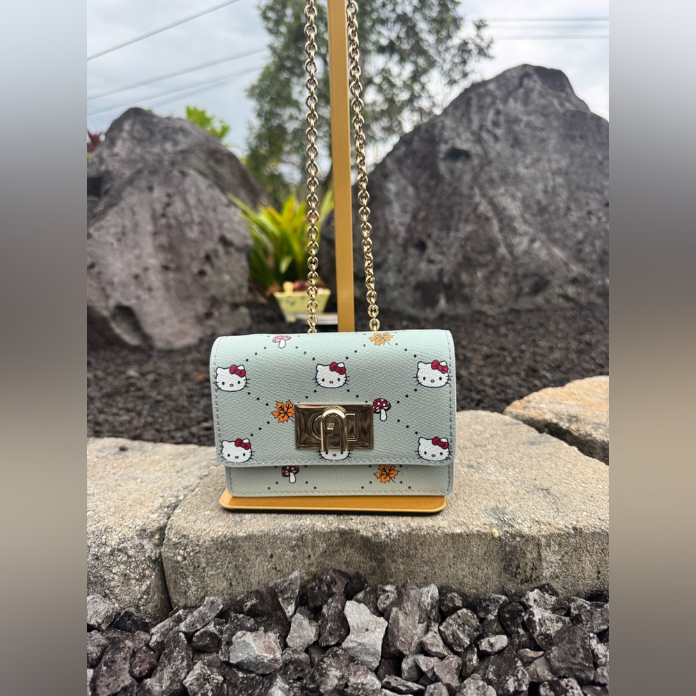 Hello Kitty x Furla Mini Chain Crossbody Bag Leather Limited Edition